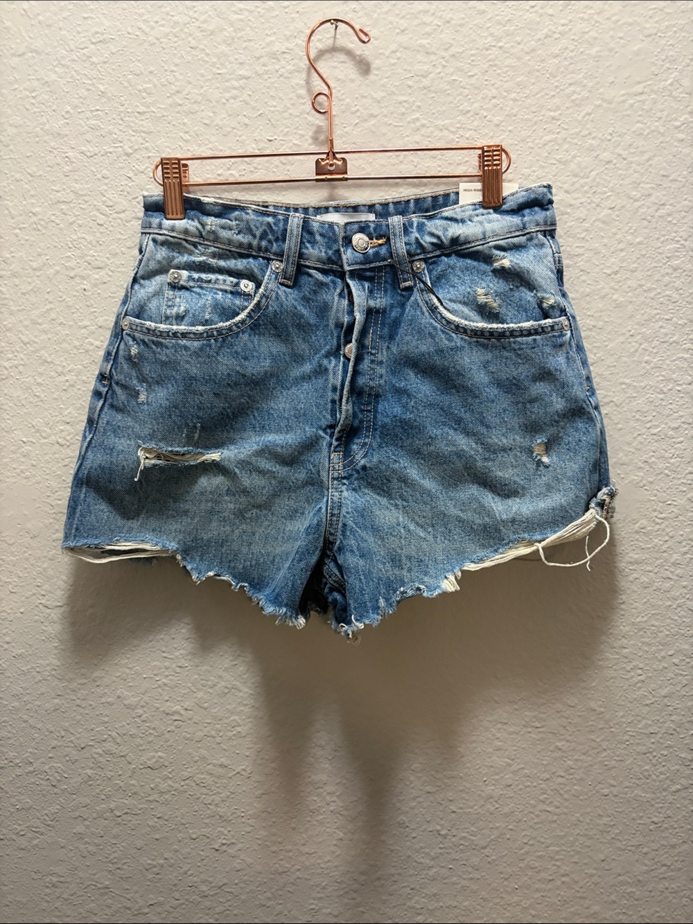 Zara high rise jean shorts